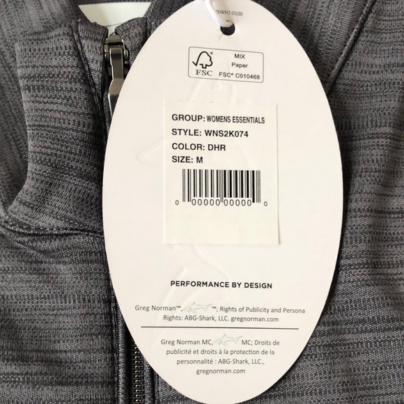 Women's Greg Norman Utility 1/4 Zip Pullover Colors: Dark Heather Size M (New). - Picture 2 of 8